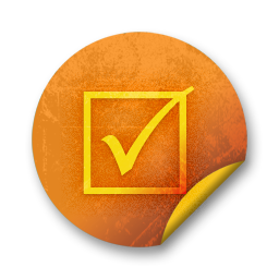 Orange sticker badges 044 Icon, Orange sticker badges 044,Orange Grunge Stickers,System