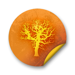 Orange sticker badges 051 Icon, Orange sticker badges 051,Orange Grunge Stickers,System