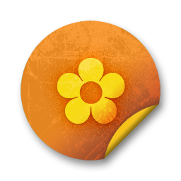 Orange sticker badges 063 Icon, Orange sticker badges 063,Orange Grunge Stickers,System