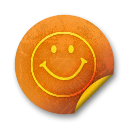 Orange sticker badges 067 Icon, Orange sticker badges 067,Orange Grunge Stickers,System