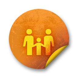 Orange sticker badges 068 Icon, Orange sticker badges 068,Orange Grunge Stickers,System