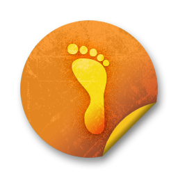 Orange sticker badges 071 Icon, Orange sticker badges 071,Orange Grunge Stickers,System