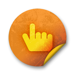 Orange sticker badges 072 Icon, Orange sticker badges 072,Orange Grunge Stickers,System