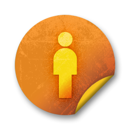 Orange sticker badges 077 Icon, Orange sticker badges 077,Orange Grunge Stickers,System