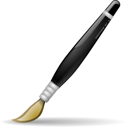 Actions draw brush Icon, Actions draw brush,Oxygen 1,System