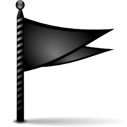 Actions flag black Icon, Actions flag black,Oxygen 1,System