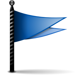 Actions flag blue Icon, Actions flag blue,Oxygen 1,System