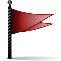 Actions flag red Icon, Actions flag red,Oxygen 1,System