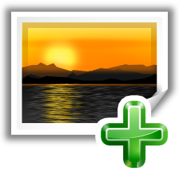 Actions insert image Icon, Actions insert image,Oxygen 1,System