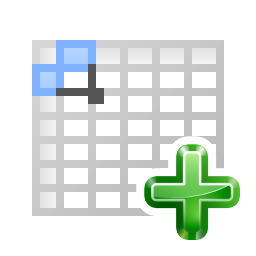 Actions insert table Icon, Actions insert table,Oxygen 1,System