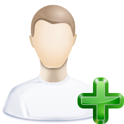 Actions list add user Icon, Actions list add user,Oxygen 1,System