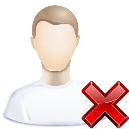 Actions list remove user Icon, Actions list remove user,Oxygen 1,System