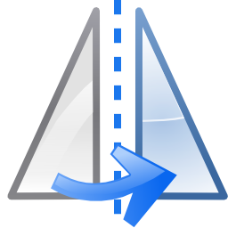 Actions object flip horizontal Icon, Actions object flip horizontal,Oxygen 1,System