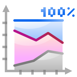 Actions office chart area percentage Icon, Actions office chart area percentage,Oxygen 1,System