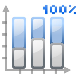 Actions office chart bar percentage Icon, Actions office chart bar percentage,Oxygen 1,System