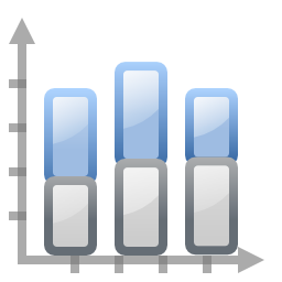 Actions office chart bar stacked Icon, Actions office chart bar stacked,Oxygen 1,System