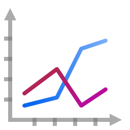 Actions office chart line Icon, Actions office chart line,Oxygen 1,System