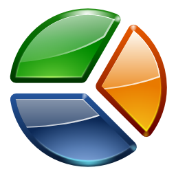 Actions office chart pie Icon, Actions office chart pie,Oxygen 1,System