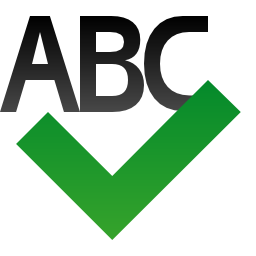 Actions tools check spelling Icon, Actions tools check spelling,Oxygen 1,System