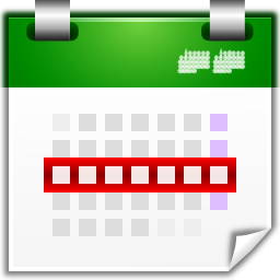 Actions view calendar week Icon, Actions view calendar week,Oxygen 1,System