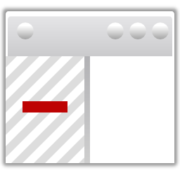 Actions view left close Icon, Actions view left close,Oxygen 1,System