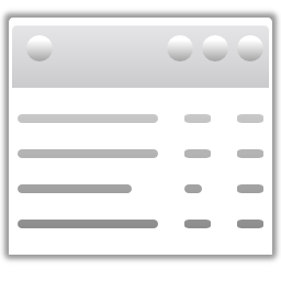 Actions view list text Icon, Actions view list text,Oxygen 1,System