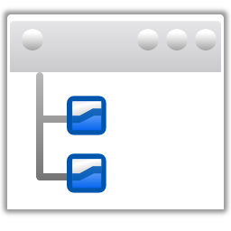 Actions view list tree Icon, Actions view list tree,Oxygen 1,System