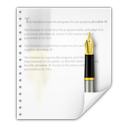 Mimetypes application vnd oasis opendocument text Icon, Mimetypes application vnd oasis opendocument text,Oxygen 1,System