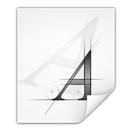 Mimetypes application x font type 1 Icon, Mimetypes application x font type 1,Oxygen 1,System