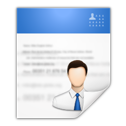 Mimetypes text x vcard Icon, Mimetypes text x vcard,Oxygen 1,System