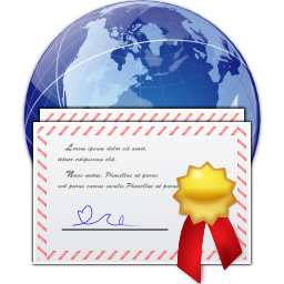 Places certificate server Icon, Places certificate server,Oxygen 1,System