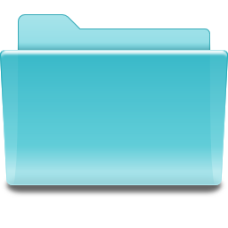 Places folder cyan Icon, Places folder cyan,Oxygen 1,System
