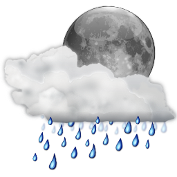 Status weather showers night Icon, Status weather showers night,Oxygen 1,System