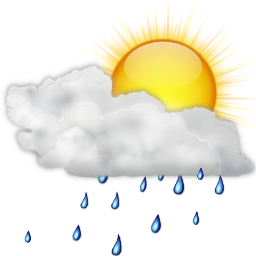 Status weather showers scattered day Icon, Status weather showers scattered day,Oxygen 1,System
