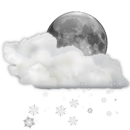 Status weather snow scattered night Icon, Status weather snow scattered night,Oxygen 1,System