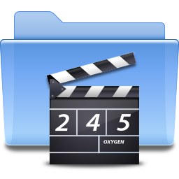 Places folder video Icon, Places folder video,Oxygen,System