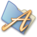 Folder fonts Icon, Folder fonts,Pastel,System