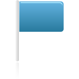 flag blue Icon, flag blue,Pretty Office 6,System