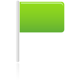 flag green Icon, flag green,Pretty Office 6,System