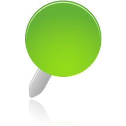 pin green Icon, pin green,Pretty Office 6,System