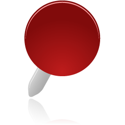 pin red Icon, pin red,Pretty Office 6,System