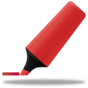 Highlightmarker red Icon, Highlightmarker red,Pretty Office 7,System