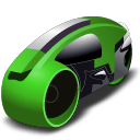 lightcycle   green Icon, lightcycle   green,QuickPix 2004,System,