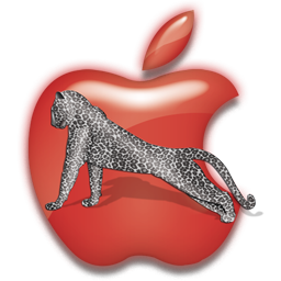 Apple Leopard Icon, Apple Leopard,Red CandyBar,System,