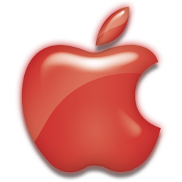 Apple Logo Red Icon, Apple Logo Red,Red CandyBar,System,
