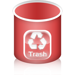 Trash Full Icon, Trash Full,Red CandyBar,System,