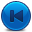 Back Blue Icon, Back Blue,Rounded,System