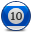 Billard Ball 10 Icon, Billard Ball 10,Rounded,System