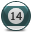 Billard Ball 14 Icon, Billard Ball 14,Rounded,System