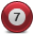 Billard Ball 7 Icon, Billard Ball 7,Rounded,System